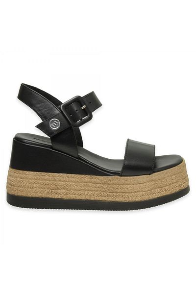 Mammamia Μαύρα Γυναικεία Σανδάλια Wedge Heel - D24Ys-1745Z