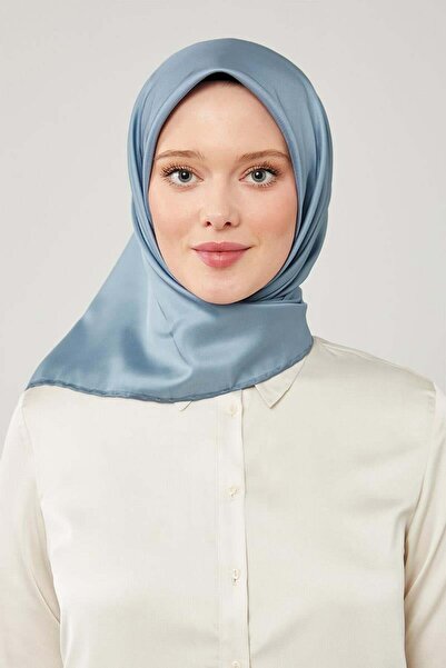 Levidor Блакитний однотонний трендовий шарф з поліестеру