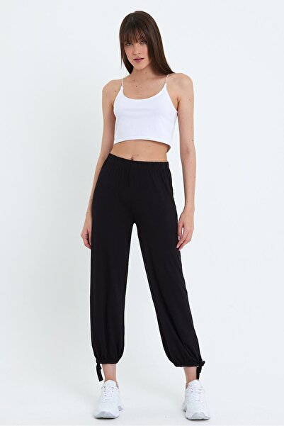 ESPİNA Black Women's Shalwar - Loose Trousers Model