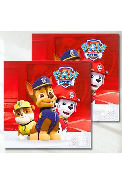 turkuaz parti 16-PACK PAW PATROL THEMA DOUBLE LAYER PAPER