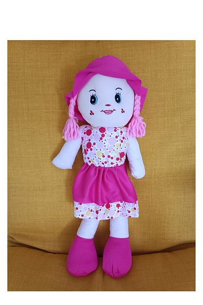 Nostalji Kutusu 50 cm Pink Haired Dressed Baby Girl Toy Sleeping Companion