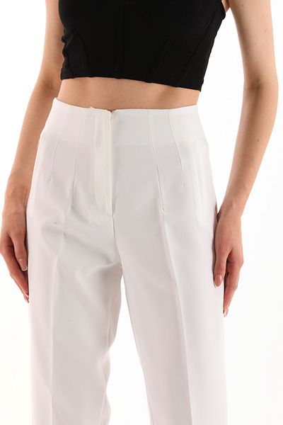 B.HE.Z High Waist Dumbbell Fabric - Pleated and Pocket Look Trousers TTZ