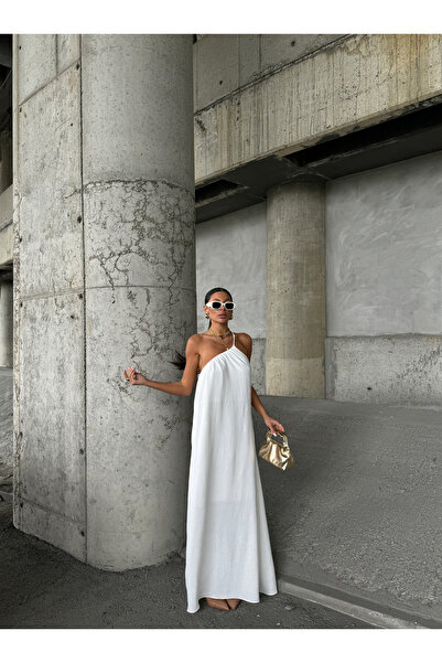 dolu butik Asimetrik Omuz Elbise