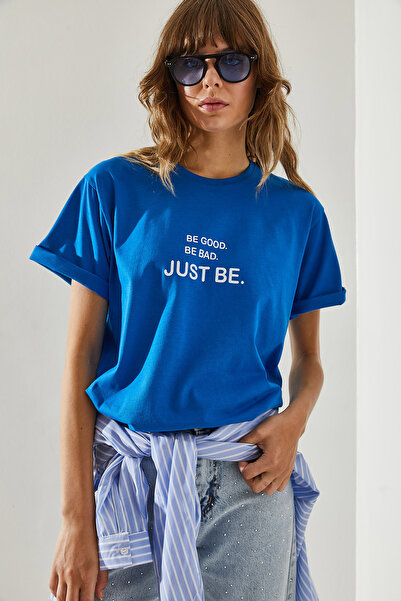 Bianco Lucci Psané dámské tričko z česané bavlny -60251316