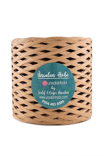 ÜNSALAN HOBİ Paper Raffia String Straw Color Paper Raffia String Paper Bag Straw Color Bag String Hat String 200 gr