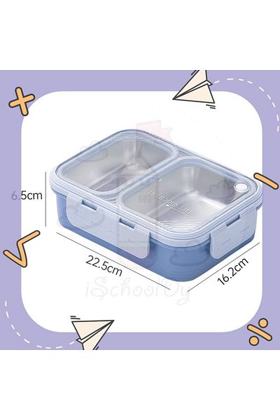 Vagonlife 700 ML New Generation Lunch Box with Metal Spoon - Single Layer, Two Compartments Lunch Box Lunch Box