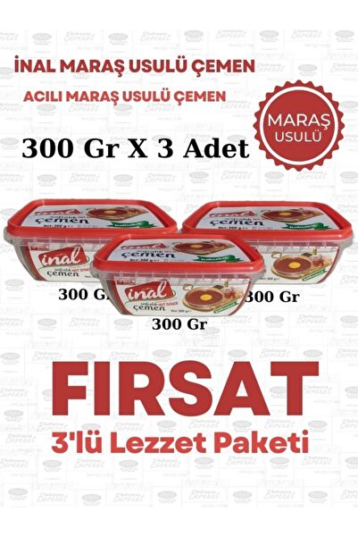 İnal Lezzet Paketi Maraş Usulü Kokusuz İnal Çemen (KOKUSUZ) 300 gram (3 Adet ...