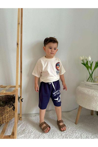 MİNİKO KİDS Boy's Cotton Shorts Set - Patterned