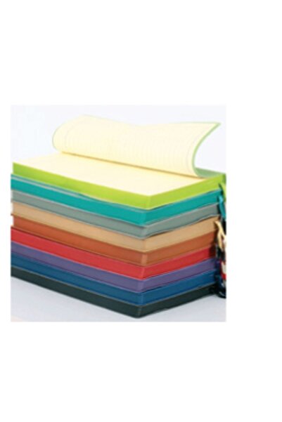 Kerem ofis Striped Thermo Leather Notebook - 15x21 Edge, Elastic Undated Agenda