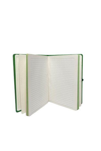 Kerem ofis Striped Thermo Leather Notebook - 15x21 Edge, Elastic Undated Agenda