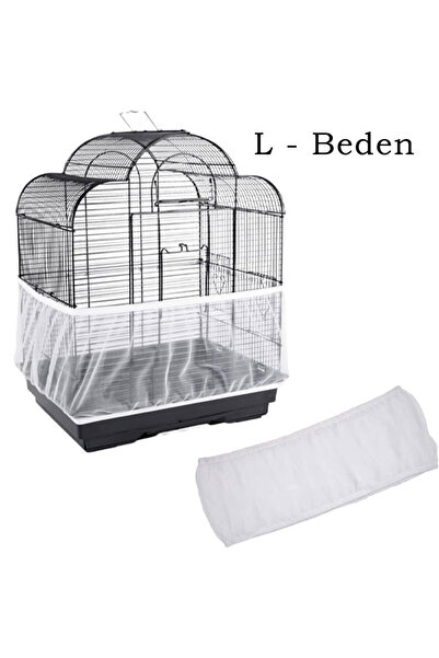 Wahw Pet Kafes Tülü L - Papağan ve Muhabbet Kuşu Kafes Tülü, Hava Alabilen, 25x32x25cm 360derece