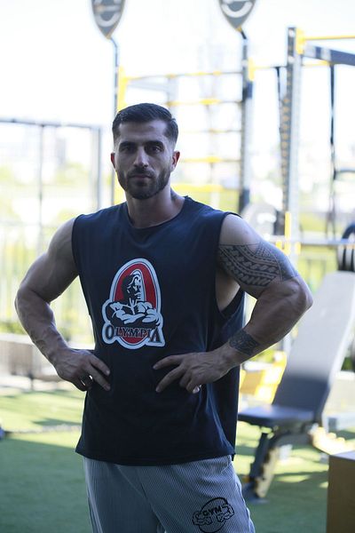Fashion'S Olympia Μαύρο T-Shirt - Αθλητικό μηδενικό μανίκι