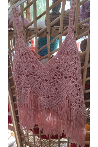 Müjde Tuhafiye El Örgüsü Motifli Yazlık Büstiyer