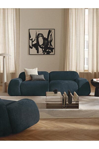 Mobilya Depom Mode Pier Ikili Kanepe Koltuk 2 Modül Bukle Kumaş (DAİRENİZE TE...