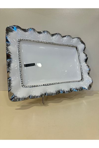 PLUS HOME Rectangular Porcelain Presentation Plate - Service