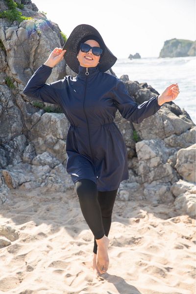 new ats Ats Moda - Elastic Waist Hijab Swimsuit Set of 3 (Leggings and Bag)