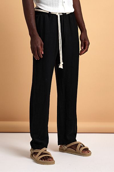 İLKCET MODA Oversize φαρδύ παντελόνι βισκόζης - Φαρδιά εφαρμογή
