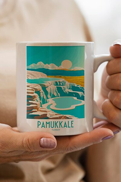 South Steel كوب هدية رأس السنة الجديدة من باموكالي مطبوع