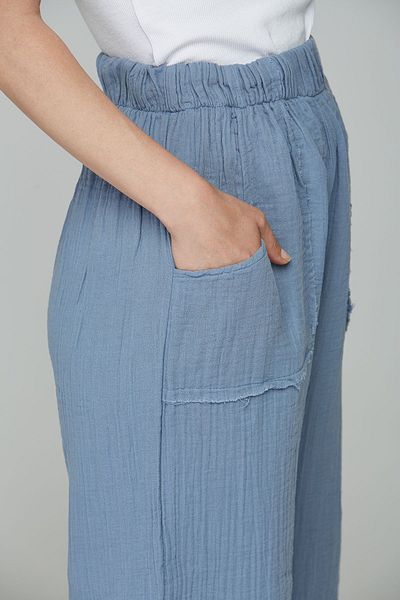 Motherway Muslin Color Elastic Trousers for Pregnant Women