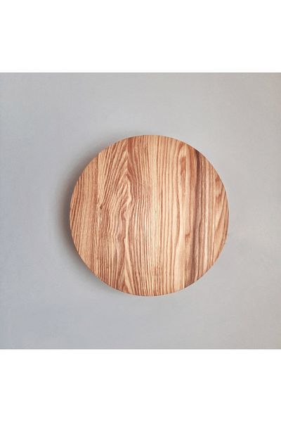 hü ma tasarım ve aksesuar Decart Buttoned Rustic Round Wood Mirroring - Living Room Wall Sconce Log 220 V