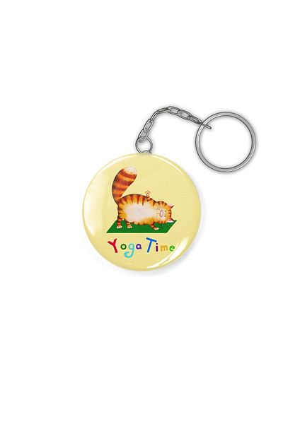 Fizello Yoga Cat Keychain