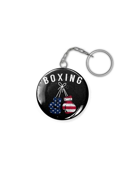 Fizello Boxing Gloves Lovers Gift Boxers Gifts American Flag Costumes Keychain