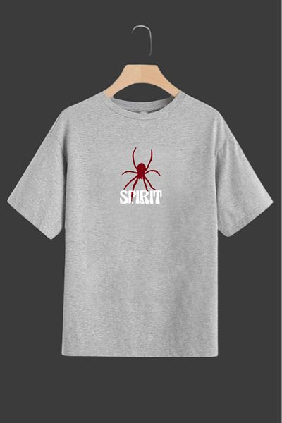 Evomind 1 μπλουζάκι για αγορές 5 και άνω στο καλάθι - Unisex Spirit Printed Oversize T-shirt