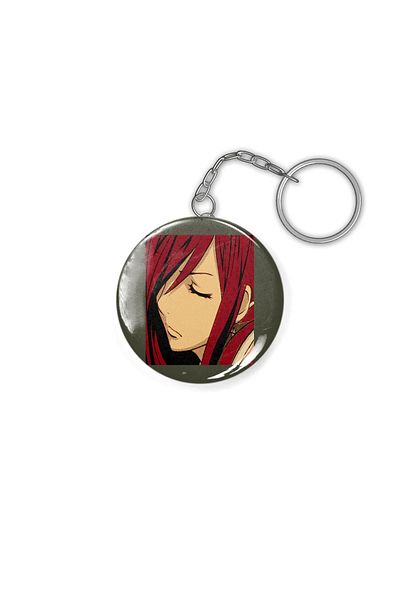 Fizello Anime Girl Red Keychain
