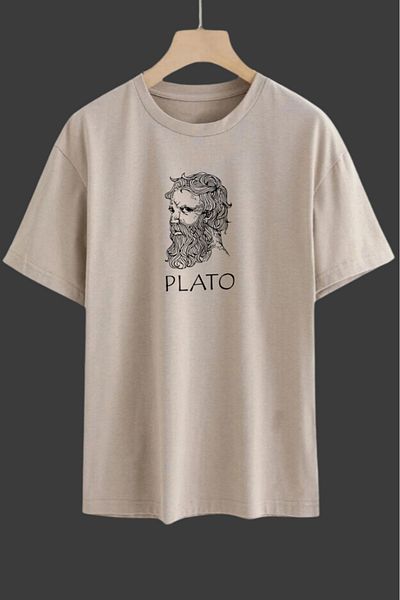 Evomind 1 μπλουζάκι δώρο για αγορές 5 και άνω στο καλάθι - Unisex Plato printed T-shirt