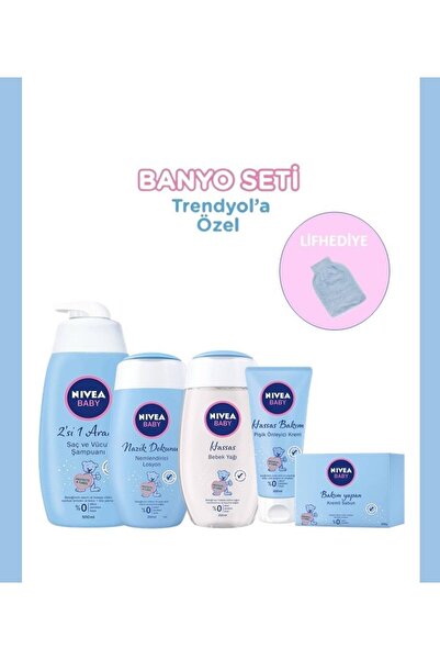 Nivea Baby Saç Ve Vücut Şampuanı 500 Ml, Sabun 100g, Losyon 200 ml, Pişik Kremi 100 ml, Bebek Yağ 200 ml