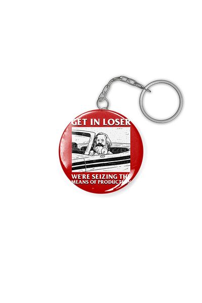 Fizello Get In Loser Karl Marx Keychain