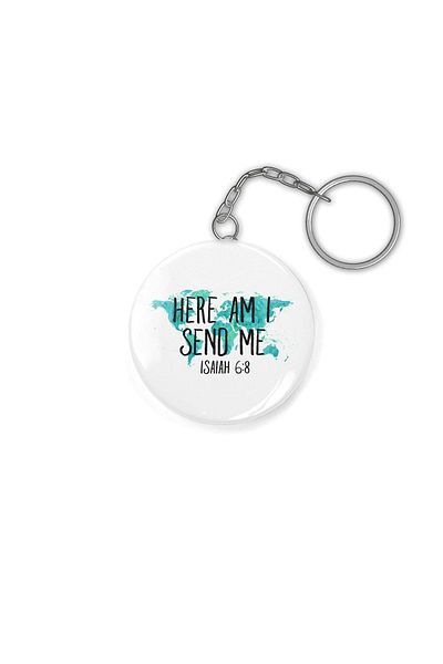 Fizello Here Am I Send Me Keychain