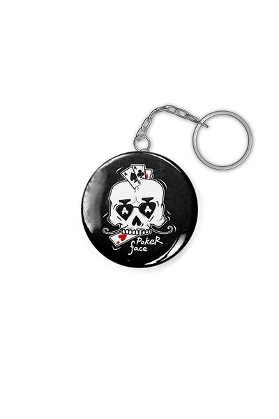 Fizello Poker Skull Face Keychain
