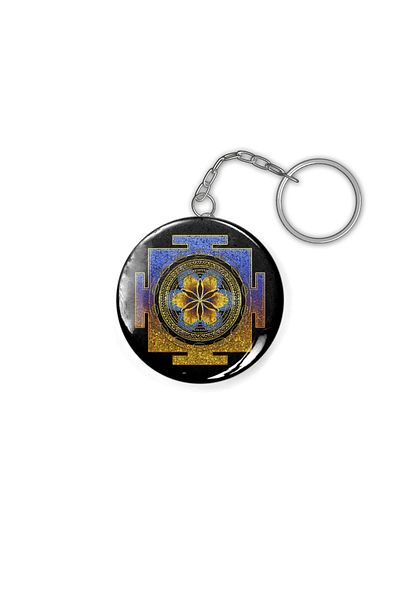 Fizello Yantra Mandala - Sacred Geometry Designed Keychain