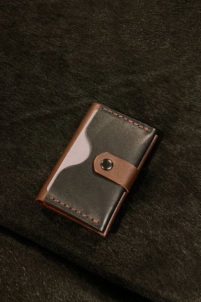 MAT Deri Genuine Leather mini Card Holder - Palm Handmade Gift Wallet