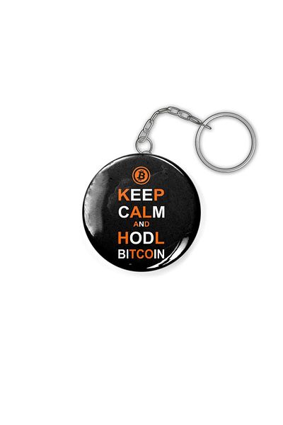 Fizello Keep Calm And Hodl Bitcoin Keychain