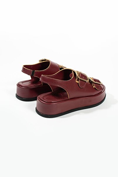 DUXAL SHOES Buckle Wedge Heeled Double Strap Women's Sandals