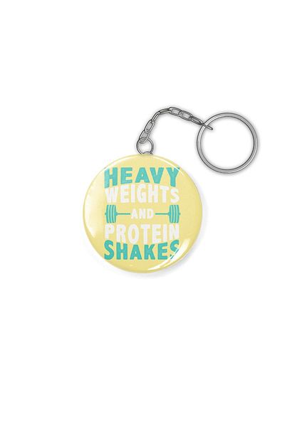 Fizello Heavy Weights And Protein Shakes| Muscle Growth And Strength Keychain