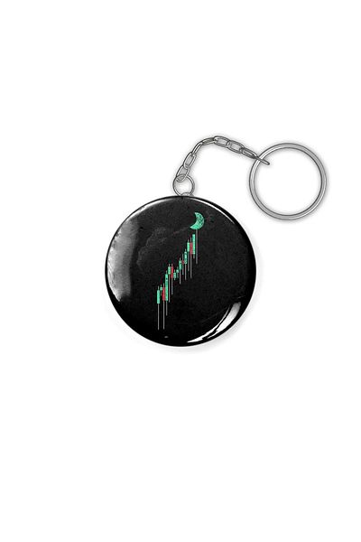 Fizello Crypto Trading Hodl Vintage Stock Chart To The Moon Keychain
