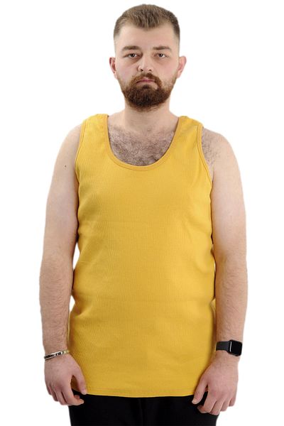 ModeXL Ανδρικό φανελάκι χωρίς μανίκια XL Plus Size - Mustard 6341