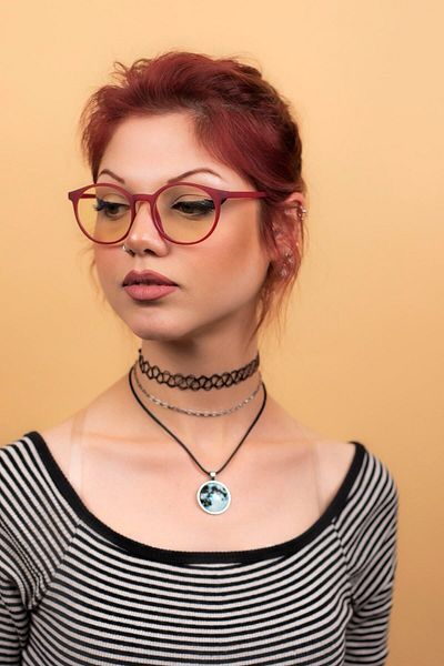 By Donetto Unisex Bone Red Blue Light Protection Screen Goggles (Computer Screen Goggles)