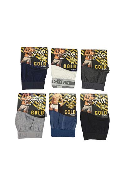 FİM GOLD Men's Underwear 6 Pack Boxers