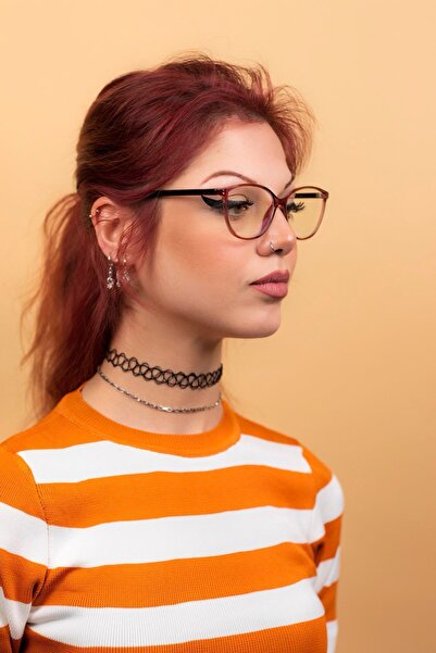 Vixen Dusty Rose Cateye Blue Light Protected Computer Screen Glasses for Women