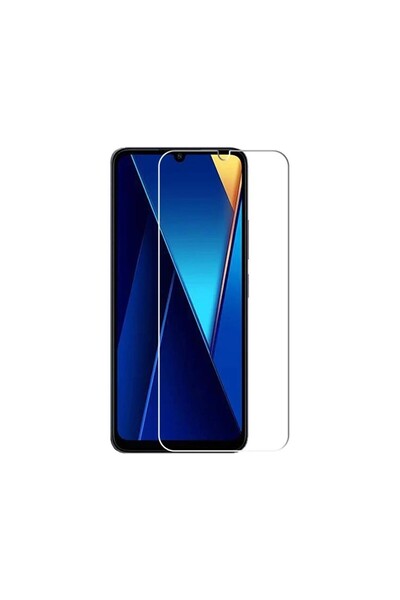 TechnoZone Xiaomi Poco C65 Uyumlu Kırılmaz Ekran Koruyucu Temperli Cam