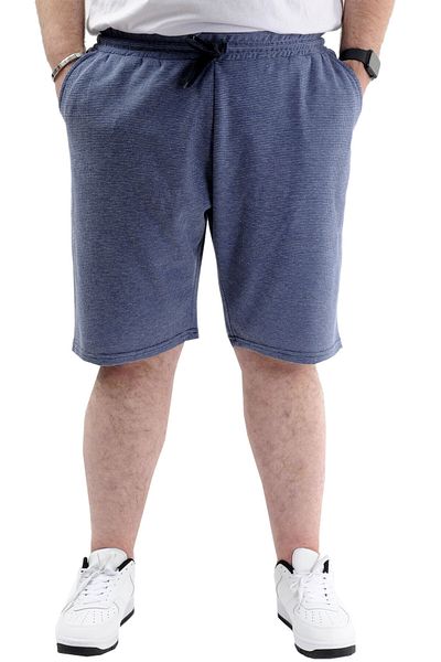 ModeXL Ανδρικό σορτς με τσέπες WAFFLE 23498 - Indigo σε Plus Size