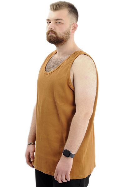 ModeXL Ανδρικό αμάνικο εσώρουχο XL Plus Size - Mode 6341 Camel