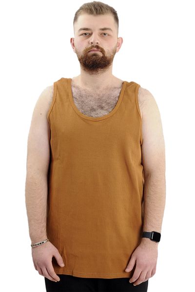 ModeXL Ανδρικό αμάνικο εσώρουχο XL Plus Size - Mode 6341 Camel
