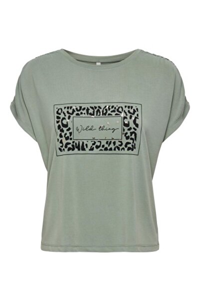 ONLY 15293567 Tricou pentru femei Only Onlfree Life S/S Modal Reg Top Box Jrs Lily Pad/Wild things