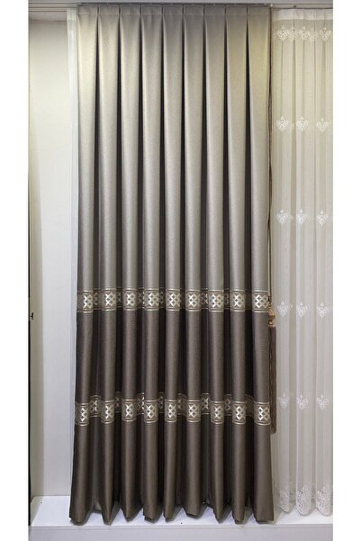 Fon Dünyası Panel Background Curtain Cappuccino Mink (single Wing)