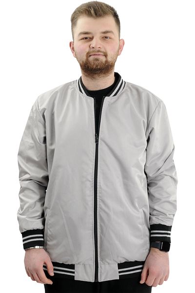 ModeXL Ανδρικό παλτό διπλής όψεως γκρι μεγάλου μεγέθους - Mode XL 23652